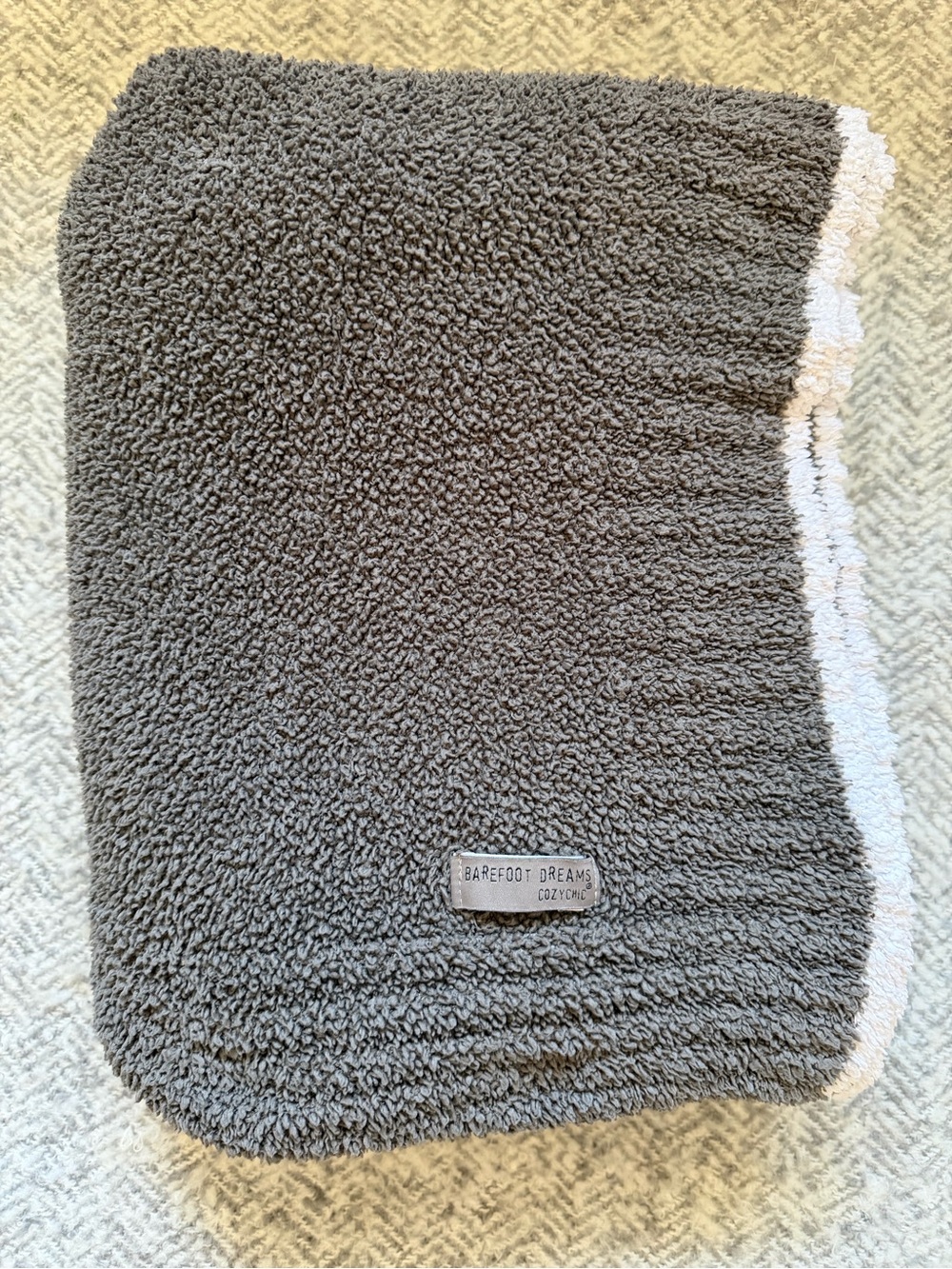 Barefoot Dreams CozyChic Taupe Plush Throw